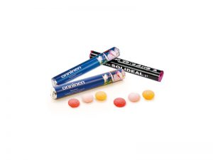 Mentos karamellit omalla logo painatuksella